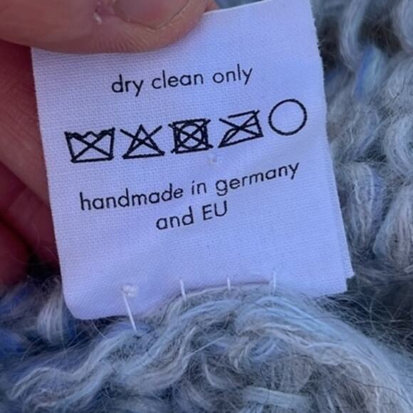 Maiami Mohair Big Open Knit Cardigan Gradient Fade - Picture 7 of 8